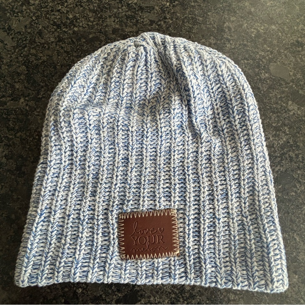 Love Your Melon | Slouchy | Beanie | Leather Patch | Adult Size